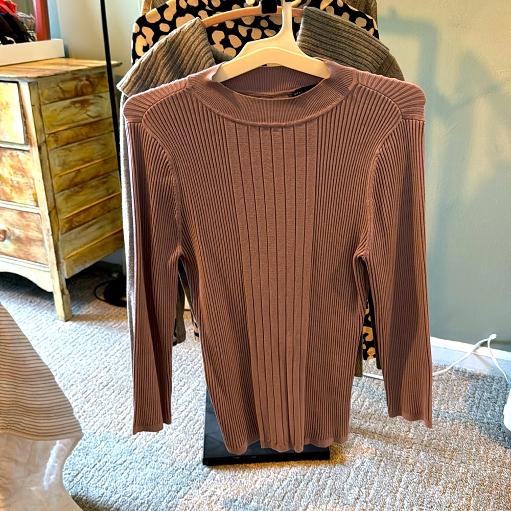 Set of three long sleeve tops great for work. Ann Taylor and White House black